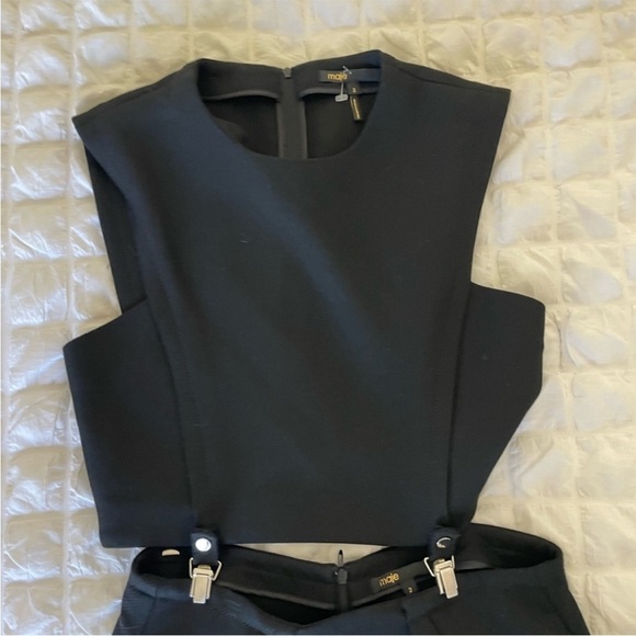 Maje black Ruliet suspender mini dress - Picture 6 of 13